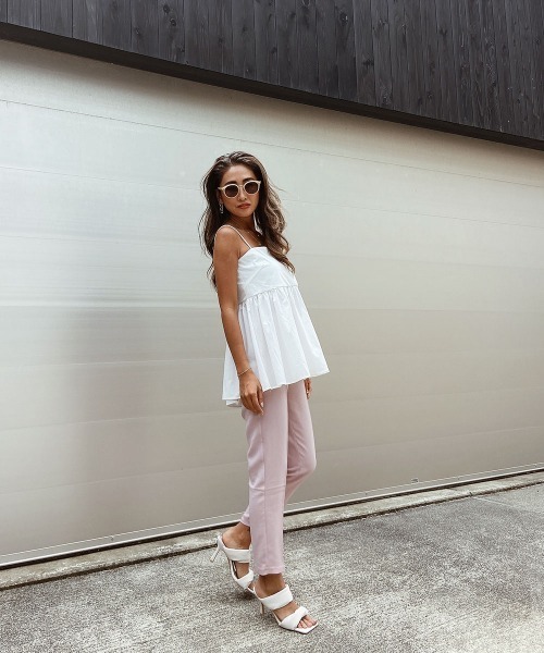 esutoreja（エストレジャ）の「センタープレスカラーパンツ（スラックス・レディース・ピンク/ブルー/ブラック・M/S）」の12枚目の写真