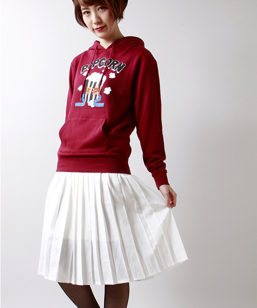 WEGO(ウィゴー)の「WEGO/プリーツミモレスカート(スカート・レディース・オフホワイト/ブラック/グリーン系その他/ライトパープル・FREE)」の2枚目の写真