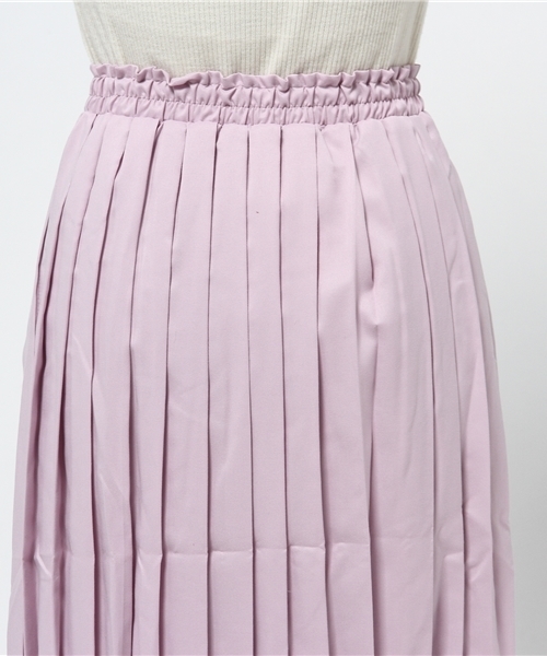 WEGO(ウィゴー)の「WEGO/プリーツミモレスカート(スカート・レディース・オフホワイト/ブラック/グリーン系その他/ライトパープル・FREE)」の7枚目の写真