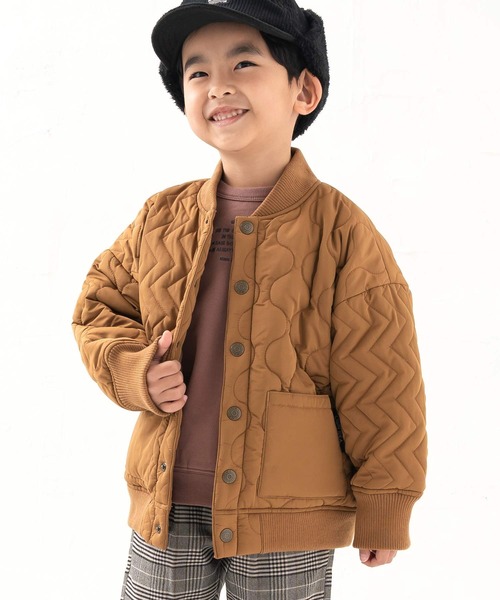DILASH（ディラッシュ）の「撥水タフタクレイジーキルトジャケット（ブルゾン・キッズ・ブラック/ベージュ/カーキ・80/130/90/150/140/100/110/120）」の2枚目の写真