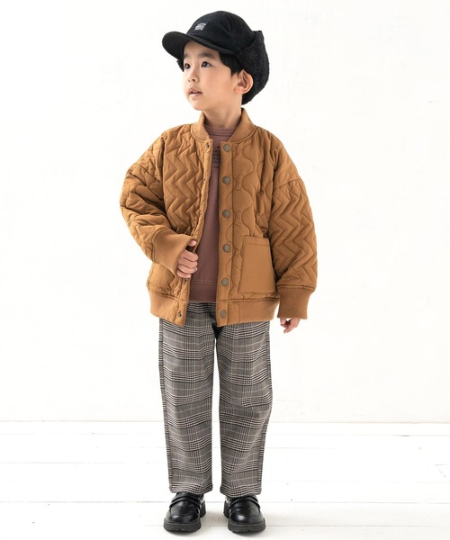 DILASH（ディラッシュ）の「撥水タフタクレイジーキルトジャケット（ブルゾン・キッズ・ブラック/ベージュ/カーキ・80/130/90/150/140/100/110/120）」の6枚目の写真