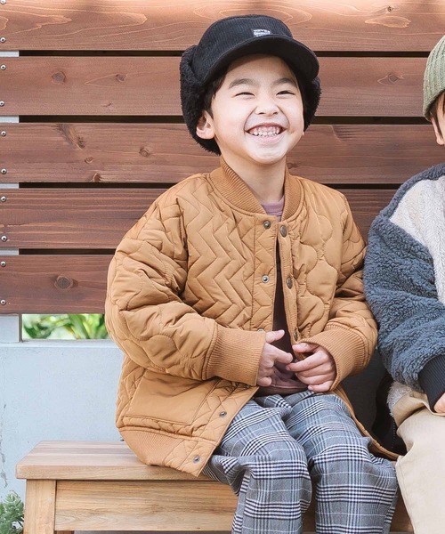 DILASH（ディラッシュ）の「撥水タフタクレイジーキルトジャケット（ブルゾン・キッズ・ブラック/ベージュ/カーキ・80/130/90/150/140/100/110/120）」の12枚目の写真