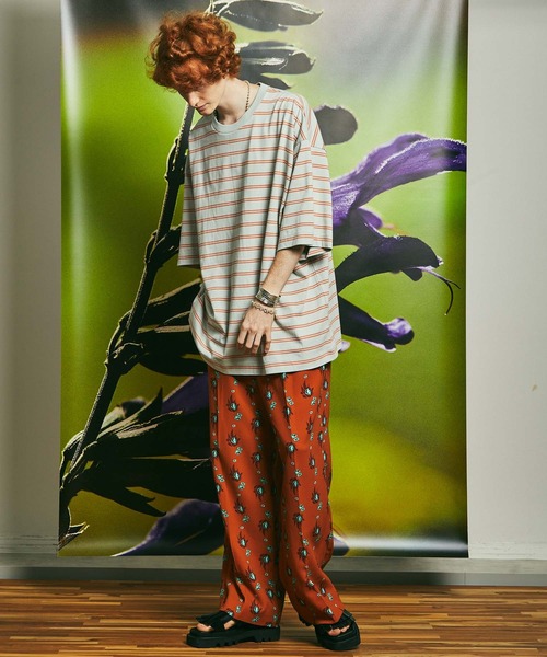 MAISON SPECIAL（メゾンスペシャル）の「《ユニセックスアイテム》オリジナルボーダープライムオーバーTシャツ 【MAISON SPECIAL/メゾンスペシャル】（Tシャツ/カットソー・メンズ・ブラック/オフホワイト/ピンク/ブルー/グリーン・1/2/0）」の9枚目の写真