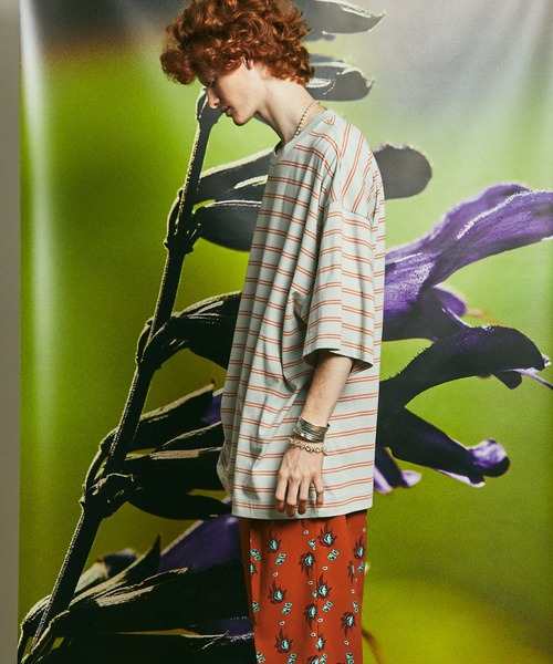 MAISON SPECIAL（メゾンスペシャル）の「《ユニセックスアイテム》オリジナルボーダープライムオーバーTシャツ 【MAISON SPECIAL/メゾンスペシャル】（Tシャツ/カットソー・メンズ・ブラック/オフホワイト/ピンク/ブルー/グリーン・1/2/0）」の13枚目の写真