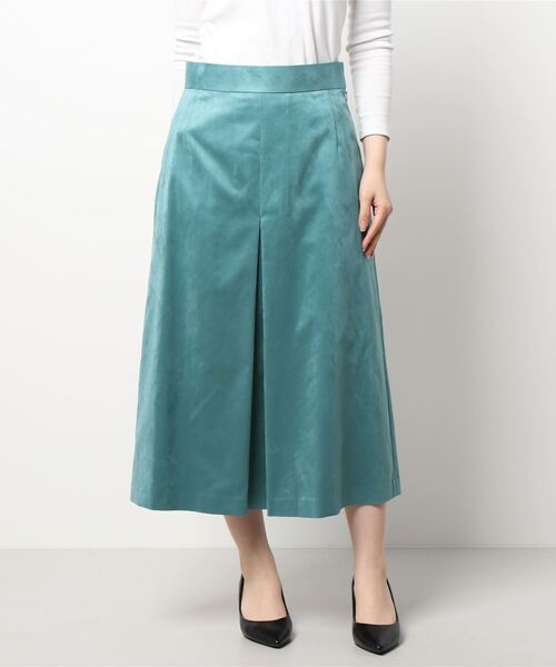 INED（イネド）の「フェイクスエードボックススカート《KOMASUEDE》（スカート・レディース・エメラルドブルー/ダークブラウン/キャメル・9号/11号）」の17枚目の写真