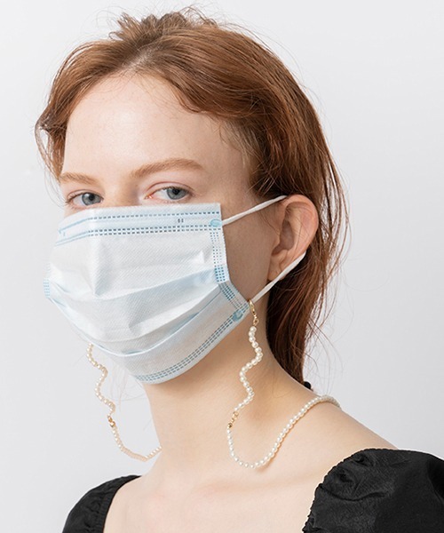 Casselini（キャセリーニ）の「Casselini(キャセリーニ)なみなみマスクチェーン（ネックレス・レディース・シルバー/ホワイト系その他/ゴールド・FREE）」の2枚目の写真