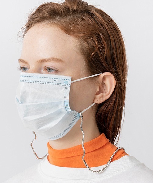 Casselini（キャセリーニ）の「Casselini(キャセリーニ)なみなみマスクチェーン（ネックレス・レディース・シルバー/ホワイト系その他/ゴールド・FREE）」の3枚目の写真