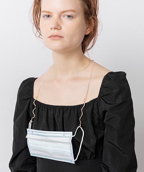 Casselini（キャセリーニ）の「Casselini(キャセリーニ)なみなみマスクチェーン（ネックレス・レディース・シルバー/ホワイト系その他/ゴールド・FREE）」の6枚目の写真