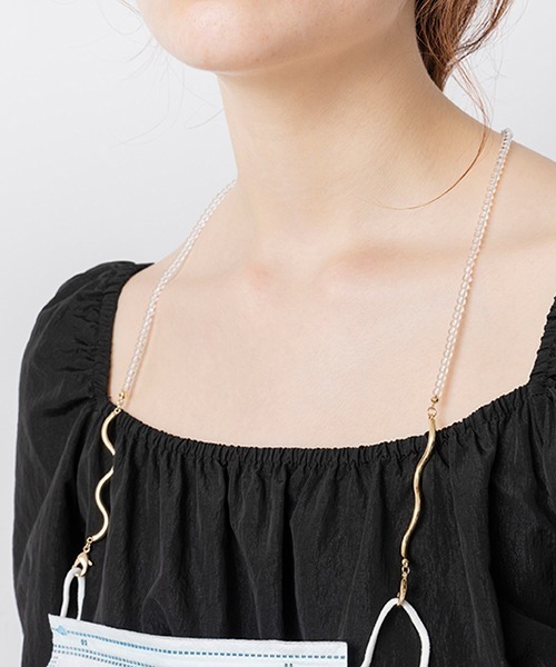 Casselini（キャセリーニ）の「Casselini(キャセリーニ)なみなみマスクチェーン（ネックレス・レディース・シルバー/ホワイト系その他/ゴールド・FREE）」の8枚目の写真