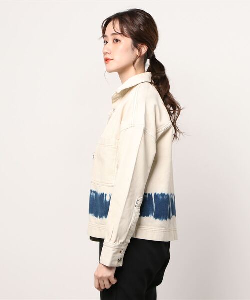 MAISON SCOTCH（メゾンスコッチ）の「オーガニックコットン タイダイジャケット【161862】（デニムジャケット・レディース・ブルー系その他・X-SMALL）」の3枚目の写真