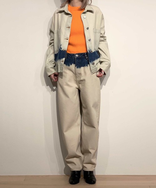 MAISON SCOTCH（メゾンスコッチ）の「オーガニックコットン タイダイジャケット【161862】（デニムジャケット・レディース・ブルー系その他・X-SMALL）」の2枚目の写真