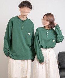 PairPair | ワッペン付きヘンリーネックロンT(ユニセックス)(Tシャツ/カットソー)