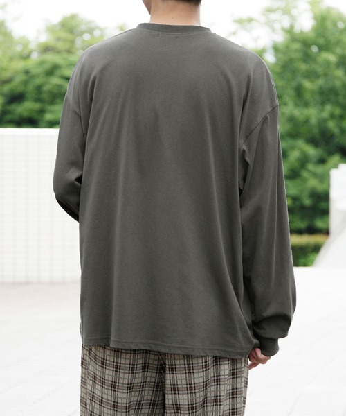 PairPair（ペアペア）の「ワッペン付きヘンリーネックロンT(ユニセックス)（Tシャツ/カットソー・メンズ・オフホワイト/ブルー/グリーン/スミクロ・MEDIUM/LARGE）」の21枚目の写真