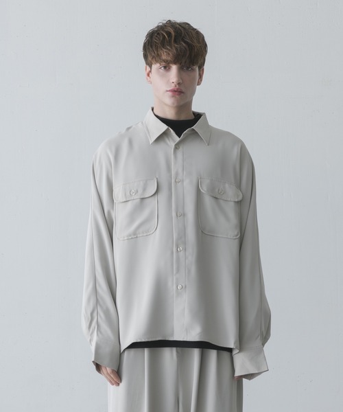 melt.（メルト）の「melt. - ハイドレープリラックスCPOドルマンシャツ（シャツ/ブラウス・メンズ・チャコールグレー/ライトグレー・SMALL/MEDIUM/LARGE）」の3枚目の写真