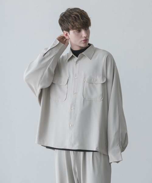 melt.（メルト）の「melt. - ハイドレープリラックスCPOドルマンシャツ（シャツ/ブラウス・メンズ・チャコールグレー/ライトグレー・SMALL/MEDIUM/LARGE）」の18枚目の写真