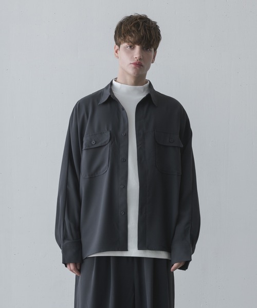 melt.（メルト）の「melt. - ハイドレープリラックスCPOドルマンシャツ（シャツ/ブラウス・メンズ・チャコールグレー/ライトグレー・SMALL/MEDIUM/LARGE）」の5枚目の写真