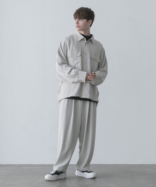 melt.（メルト）の「melt. - ハイドレープリラックスCPOドルマンシャツ（シャツ/ブラウス・メンズ・チャコールグレー/ライトグレー・SMALL/MEDIUM/LARGE）」の21枚目の写真