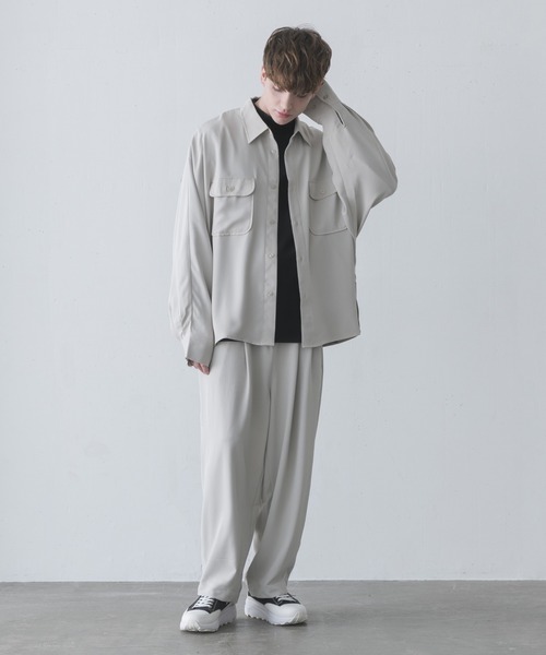 melt.（メルト）の「melt. - ハイドレープリラックスCPOドルマンシャツ（シャツ/ブラウス・メンズ・チャコールグレー/ライトグレー・SMALL/MEDIUM/LARGE）」の14枚目の写真