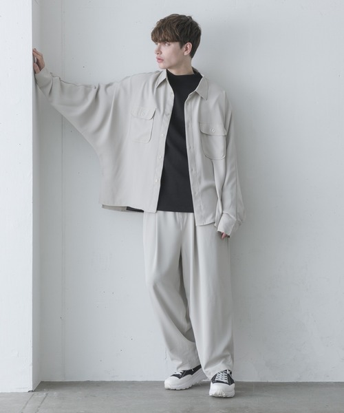 melt.（メルト）の「melt. - ハイドレープリラックスCPOドルマンシャツ（シャツ/ブラウス・メンズ・チャコールグレー/ライトグレー・SMALL/MEDIUM/LARGE）」の7枚目の写真