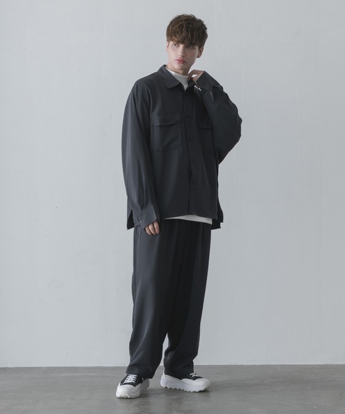 melt.（メルト）の「melt. - ハイドレープリラックスCPOドルマンシャツ（シャツ/ブラウス・メンズ・チャコールグレー/ライトグレー・SMALL/MEDIUM/LARGE）」の15枚目の写真