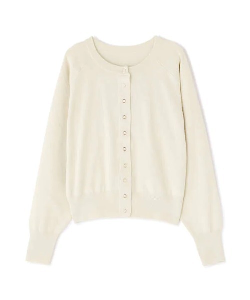 N.（N. Natural Beauty Basic）（エヌエヌナチュラルビューティーベーシック）の「◆ドットボタン総針フォルムカーディガン（カーディガン/ボレロ・レディース・オフホワイト/ブラック/グリーン/パープル・MEDIUM）」の19枚目の写真