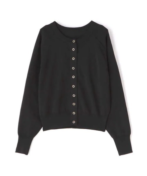 N.（N. Natural Beauty Basic）（エヌエヌナチュラルビューティーベーシック）の「◆ドットボタン総針フォルムカーディガン（カーディガン/ボレロ・レディース・オフホワイト/ブラック/グリーン/パープル・MEDIUM）」の21枚目の写真