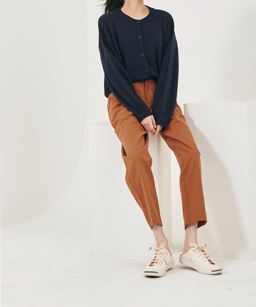 me+em select（ミームセレクト）の「コットンのタック入りテーパードパンツ（その他パンツ・レディース・ブラウン/ベージュ/アイボリー/カーキ/ブラック・FREE）」の17枚目の写真