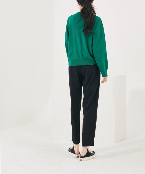 me+em select（ミームセレクト）の「コットンのタック入りテーパードパンツ（その他パンツ・レディース・ブラウン/ベージュ/アイボリー/カーキ/ブラック・FREE）」の13枚目の写真