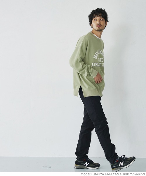 coca（coca）（コカ）の「メンズ カレッジロゴスウェット（スウェット・メンズ・ホワイト/グリーン/グレー・M/L）」の11枚目の写真