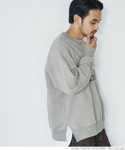 coca（coca）（コカ）の「メンズ カレッジロゴスウェット（スウェット・メンズ・ホワイト/グリーン/グレー・M/L）」の15枚目の写真