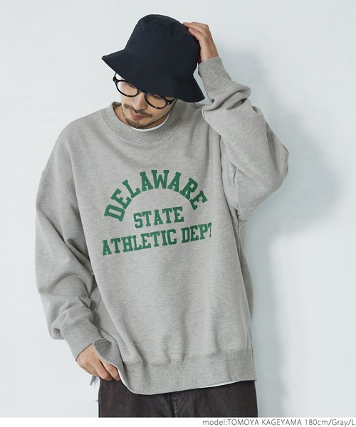 coca（coca）（コカ）の「メンズ カレッジロゴスウェット（スウェット・メンズ・ホワイト/グリーン/グレー・M/L）」の18枚目の写真