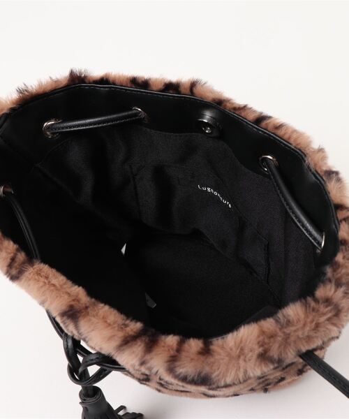 Lugnoncure（ルノンキュール）の「ファー巾着バッグ（エコバッグ/サブバッグ・レディース・オレンジ/ブラウン/ブラック・ﾌﾘ-）」の7枚目の写真