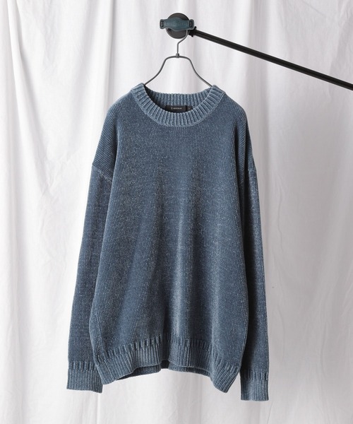RAGEBLUE（レイジブルー）の「＜自宅洗濯可能＞モールニットクルー/951391（ニット/セーター・メンズ・グレー/ライトブルー/その他19/ダークブラウン/オフホワイト/ダークグリーン・SMALL/MEDIUM/LARGE）」の5枚目の写真