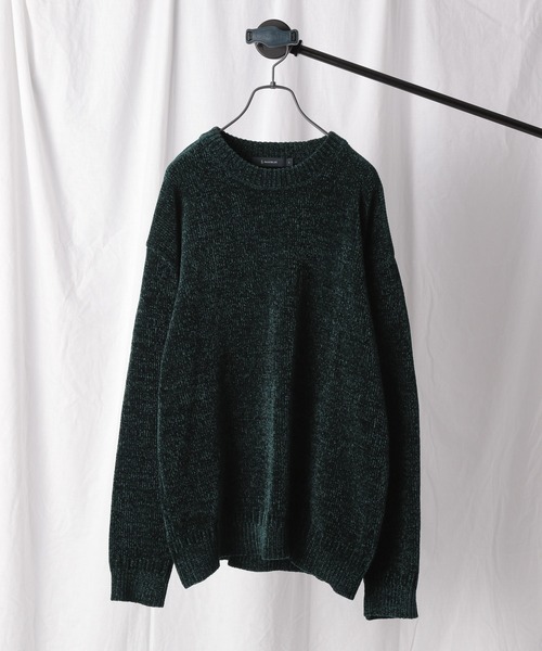 RAGEBLUE（レイジブルー）の「＜自宅洗濯可能＞モールニットクルー/951391（ニット/セーター・メンズ・グレー/ライトブルー/その他19/ダークブラウン/オフホワイト/ダークグリーン・SMALL/MEDIUM/LARGE）」の4枚目の写真