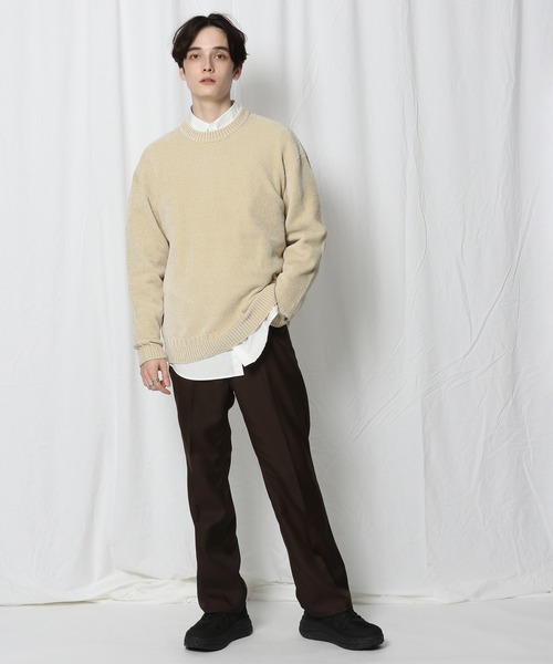 RAGEBLUE（レイジブルー）の「＜自宅洗濯可能＞モールニットクルー/951391（ニット/セーター・メンズ・グレー/ライトブルー/その他19/ダークブラウン/オフホワイト/ダークグリーン・SMALL/MEDIUM/LARGE）」の12枚目の写真