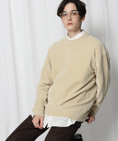 RAGEBLUE（レイジブルー）の「＜自宅洗濯可能＞モールニットクルー/951391（ニット/セーター・メンズ・グレー/ライトブルー/その他19/ダークブラウン/オフホワイト/ダークグリーン・SMALL/MEDIUM/LARGE）」の7枚目の写真