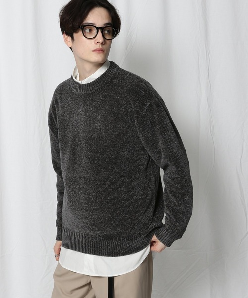 RAGEBLUE（レイジブルー）の「＜自宅洗濯可能＞モールニットクルー/951391（ニット/セーター・メンズ・グレー/ライトブルー/その他19/ダークブラウン/オフホワイト/ダークグリーン・SMALL/MEDIUM/LARGE）」の13枚目の写真