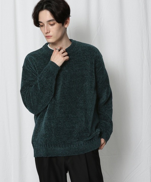 RAGEBLUE（レイジブルー）の「＜自宅洗濯可能＞モールニットクルー/951391（ニット/セーター・メンズ・グレー/ライトブルー/その他19/ダークブラウン/オフホワイト/ダークグリーン・SMALL/MEDIUM/LARGE）」の9枚目の写真