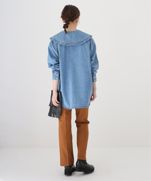 JOINT WORKS(ジョイントワークス)の「J-デニムフリルカラーシャツ(シャツ/ブラウス・レディース・ネイビー/ブルー・FREE)」の10枚目の写真