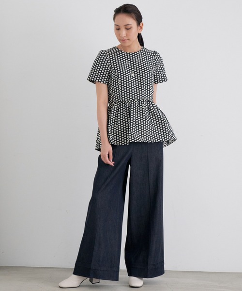 ANAYI(アナイ)の「デニムライクパンツ(その他パンツ・レディース・ダークインディゴブルー・38/36)」の4枚目の写真