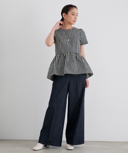 ANAYI(アナイ)の「デニムライクパンツ(その他パンツ・レディース・ダークインディゴブルー・38/36)」の2枚目の写真