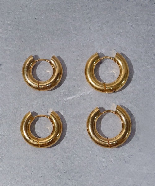 SBG（エスビー）の「SBG フープピアス（ピアス（両耳用）・メンズ・ブラック/シルバー/ゴールド・#13/#11）」の12枚目の写真