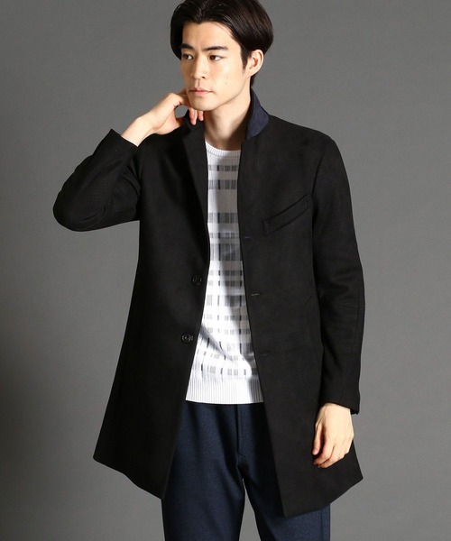 NICOLE CLUB FOR MEN(ニコルクラブフォーメン)の「【21年モデル WEB限定再販売】スウェードチェスターコート(チェスターコート・メンズ・シルバーグレー/その他/グレー系/ネイビー/キャメル・MEDIUM/LARGE/X-LARGE)」の5枚目の写真