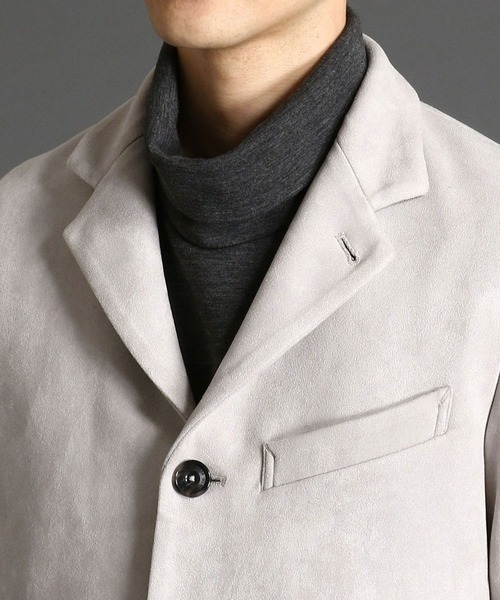 NICOLE CLUB FOR MEN(ニコルクラブフォーメン)の「【21年モデル WEB限定再販売】スウェードチェスターコート(チェスターコート・メンズ・シルバーグレー/その他/グレー系/ネイビー/キャメル・MEDIUM/LARGE/X-LARGE)」の11枚目の写真