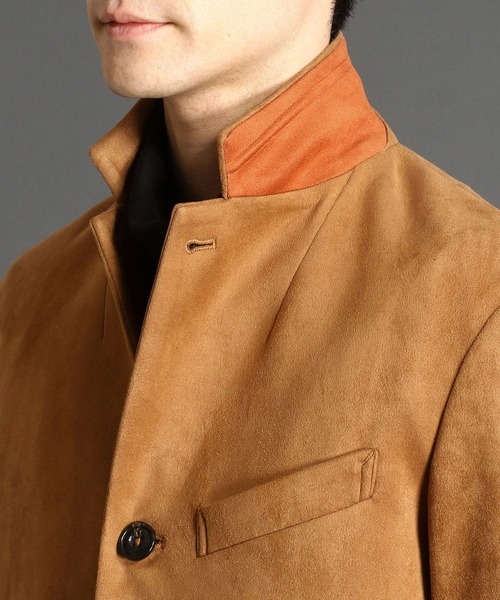 NICOLE CLUB FOR MEN(ニコルクラブフォーメン)の「【21年モデル WEB限定再販売】スウェードチェスターコート(チェスターコート・メンズ・シルバーグレー/その他/グレー系/ネイビー/キャメル・MEDIUM/LARGE/X-LARGE)」の12枚目の写真