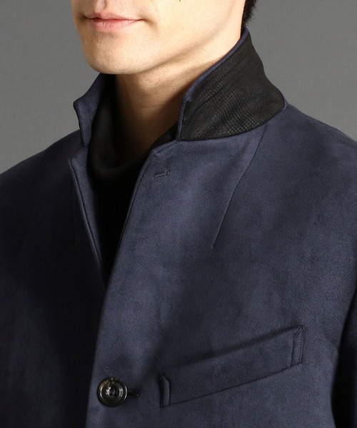 NICOLE CLUB FOR MEN(ニコルクラブフォーメン)の「【21年モデル WEB限定再販売】スウェードチェスターコート(チェスターコート・メンズ・シルバーグレー/その他/グレー系/ネイビー/キャメル・MEDIUM/LARGE/X-LARGE)」の15枚目の写真