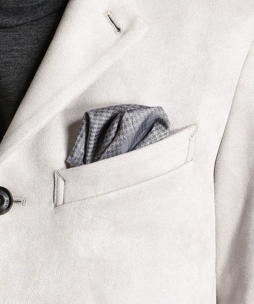 NICOLE CLUB FOR MEN(ニコルクラブフォーメン)の「【21年モデル WEB限定再販売】スウェードチェスターコート(チェスターコート・メンズ・シルバーグレー/その他/グレー系/ネイビー/キャメル・MEDIUM/LARGE/X-LARGE)」の18枚目の写真