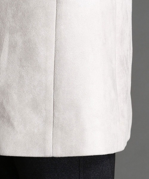 NICOLE CLUB FOR MEN(ニコルクラブフォーメン)の「【21年モデル WEB限定再販売】スウェードチェスターコート(チェスターコート・メンズ・シルバーグレー/その他/グレー系/ネイビー/キャメル・MEDIUM/LARGE/X-LARGE)」の20枚目の写真