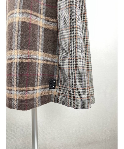 Rydia（リディア）の「ブロッキングチェックスカート（スカート・レディース・ブラウン/ネイビー・M）」の9枚目の写真