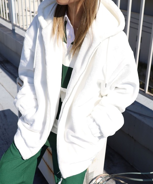 ROOPTOKYO（ループトウキョウ）の「フェイクファー ZIPブルゾン（ブルゾン・メンズ・ホワイト/ブラック/ベージュ・M/L/XL）」の2枚目の写真